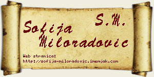 Sofija Miloradović vizit kartica